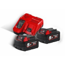 PACK 1 CHARGEUR M18 + 2 BATTER 18V/5A MILWAUKEE